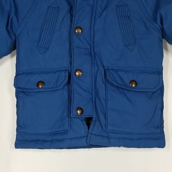 Gap 18/24 Months Blue Gray Winter Jacket Long Sleeve Full Zip With Snaps - Picture 3 of 8